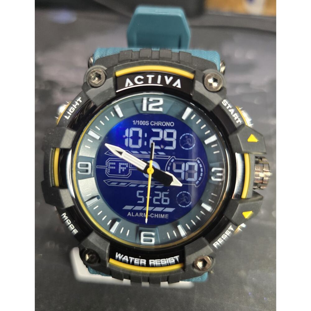 Activa X Invicta Digital Men's Watch - 58mm, Teal, Blue (ACW8089-004) #131 - Picture 3 of 5